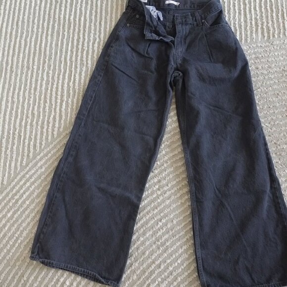 Levi’s Baggy Dad Wide Leg Jeans – Washed Black – Size 26 - Picture 2 of 3
